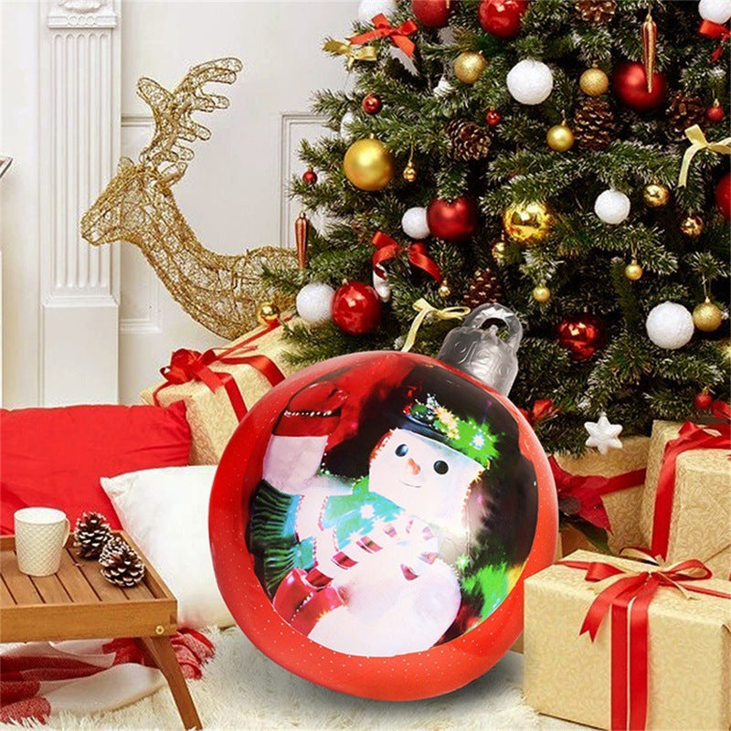 Christmas PVC Ball 24in Inflatable Decoration Ball Giant Large PVC Balls Garden Decorations