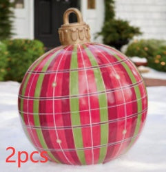 Christmas PVC Ball 24in Inflatable Decoration Ball Giant Large PVC Balls Garden Decorations