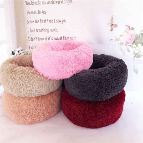 Round Long Hairy Autumn Winter Pet Nest Mattress