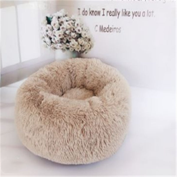 Round Long Hairy Autumn Winter Pet Nest Mattress