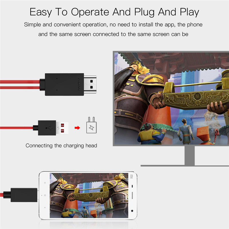 Type-C to HDMI three in one projection cable for mobile phone to connect with TV