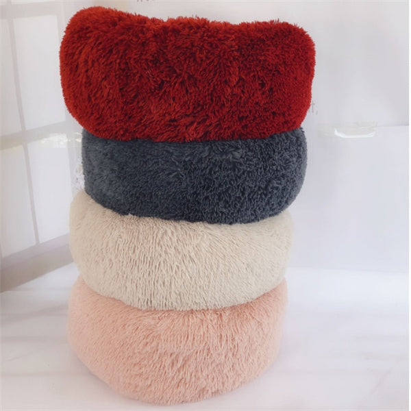 Round Long Hairy Autumn Winter Pet Nest Mattress