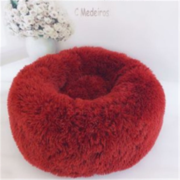 Round Long Hairy Autumn Winter Pet Nest Mattress