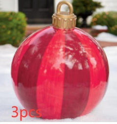 Christmas PVC Ball 24in Inflatable Decoration Ball Giant Large PVC Balls Garden Decorations