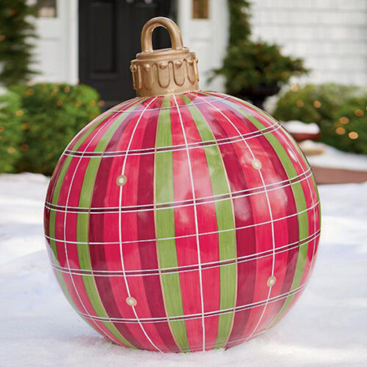 Christmas PVC Ball 24in Inflatable Decoration Ball Giant Large PVC Balls Garden Decorations