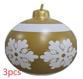 Christmas PVC Ball 24in Inflatable Decoration Ball Giant Large PVC Balls Garden Decorations