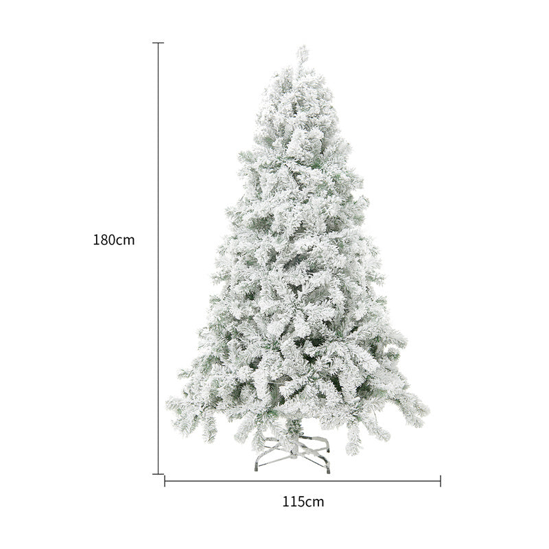 PVC Christmas Tree with Artificial Snow Decoration for Home, Mall