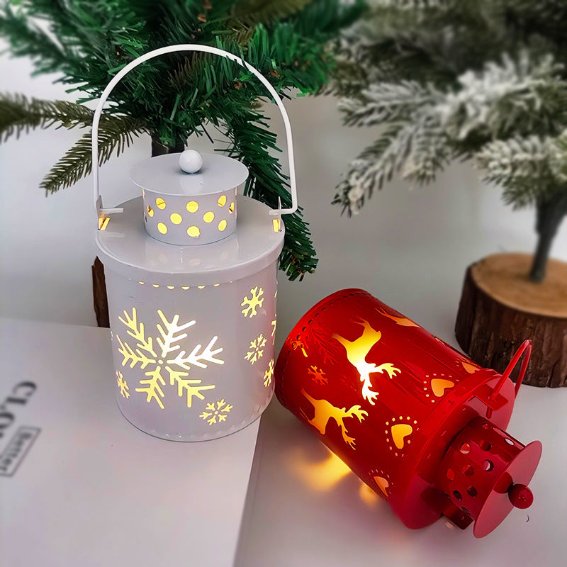 Christmas candles, LED small lanterns, wind lanterns, electronic candles, creative holiday decorations