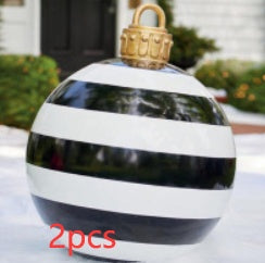 Christmas PVC Ball 24in Inflatable Decoration Ball Giant Large PVC Balls Garden Decorations