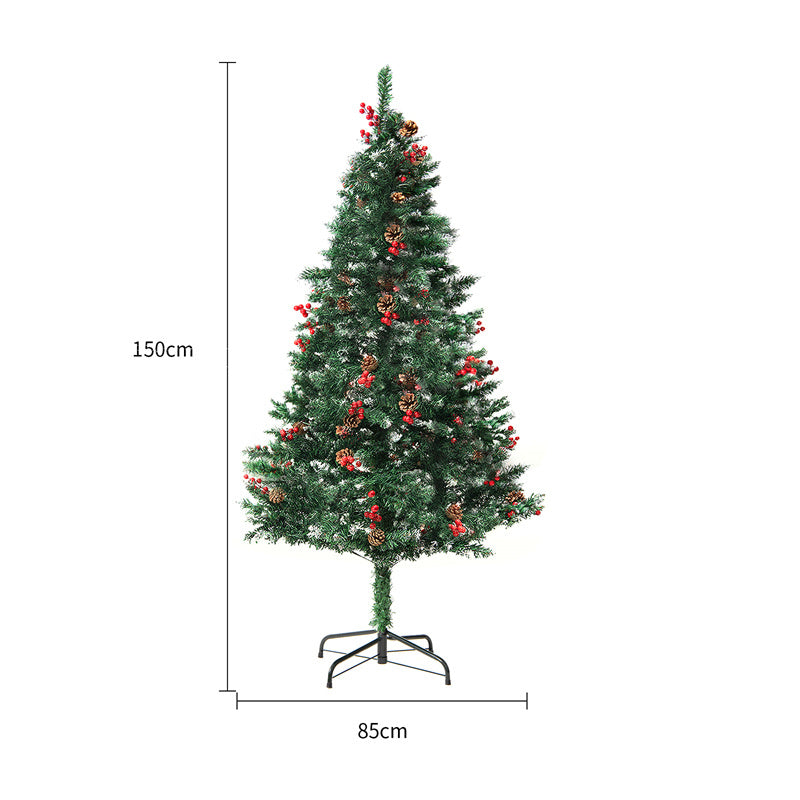 PVC Christmas Tree with Artificial Snow Decoration for Home, Mall