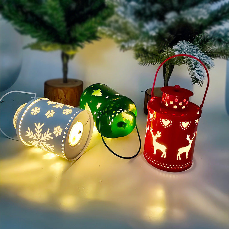 Christmas candles, LED small lanterns, wind lanterns, electronic candles, creative holiday decorations