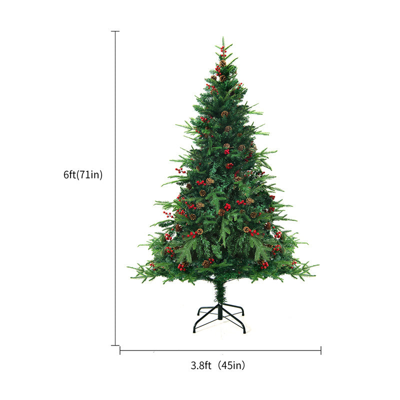 PVC Christmas Tree with Artificial Snow Decoration for Home, Mall