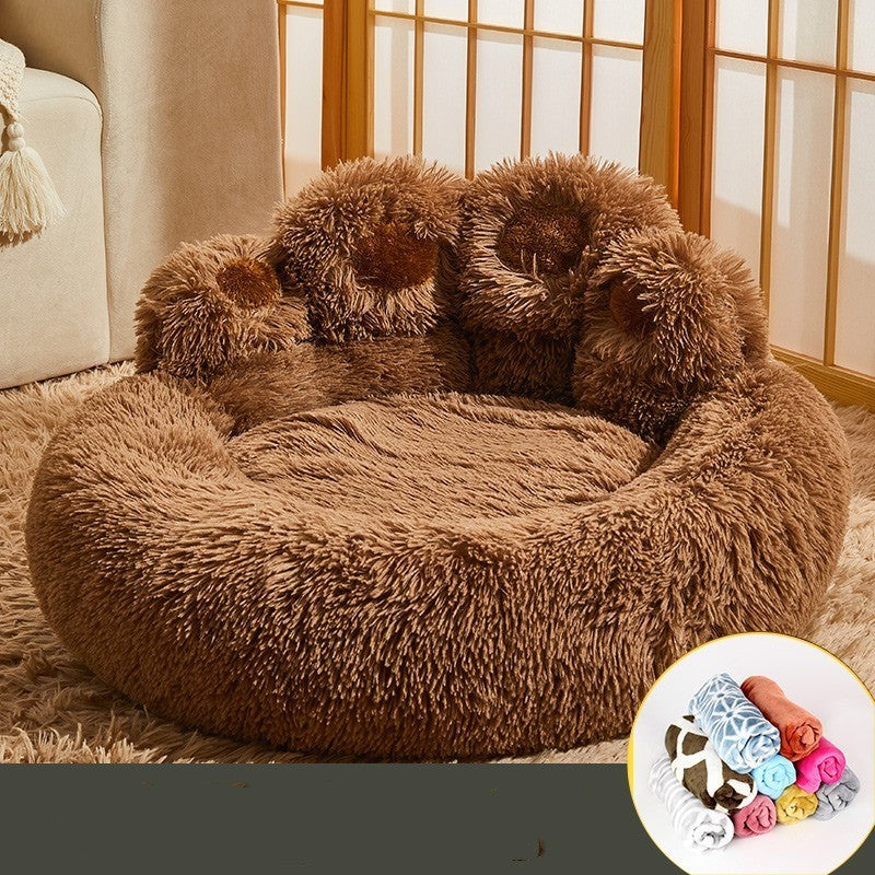 Warm Bed for Medium Size Cats Dogs Corgi Golden Retriever Sofa Fleece Lined Mattress