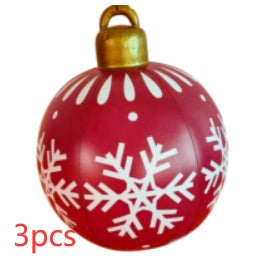 Christmas PVC Ball 24in Inflatable Decoration Ball Giant Large PVC Balls Garden Decorations