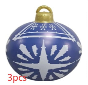 Christmas PVC Ball 24in Inflatable Decoration Ball Giant Large PVC Balls Garden Decorations