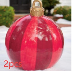 Christmas PVC Ball 24in Inflatable Decoration Ball Giant Large PVC Balls Garden Decorations