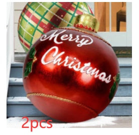 Christmas PVC Ball 24in Inflatable Decoration Ball Giant Large PVC Balls Garden Decorations