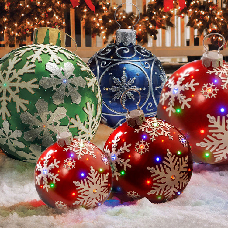 Christmas PVC Ball 24in Inflatable Decoration Ball Giant Large PVC Balls Garden Decorations