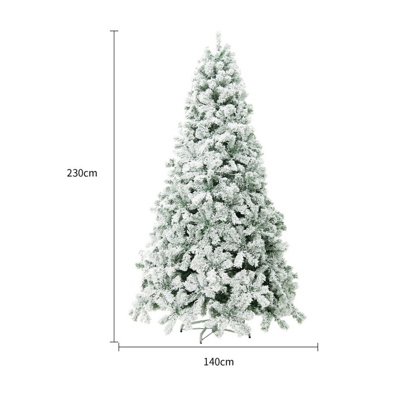 PVC Christmas Tree with Artificial Snow Decoration for Home, Mall