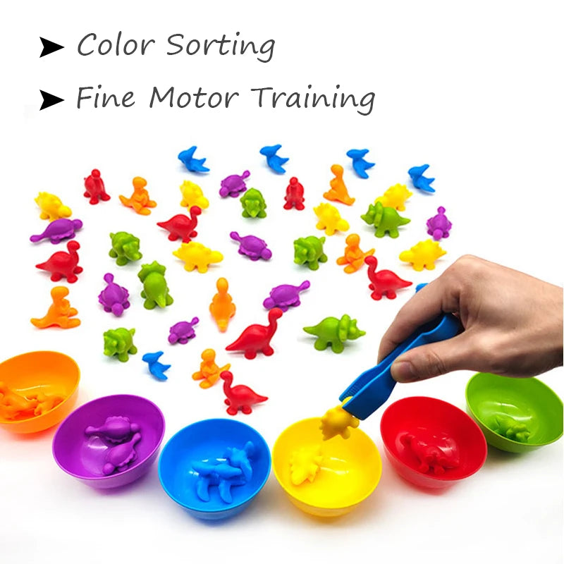 Montessori, Rainbow educational toys color sorting