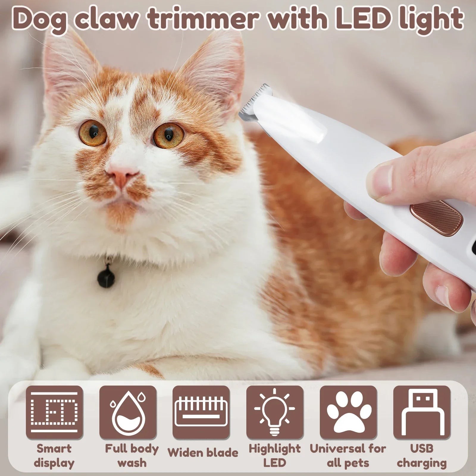 New dog paw trimmer with LED light