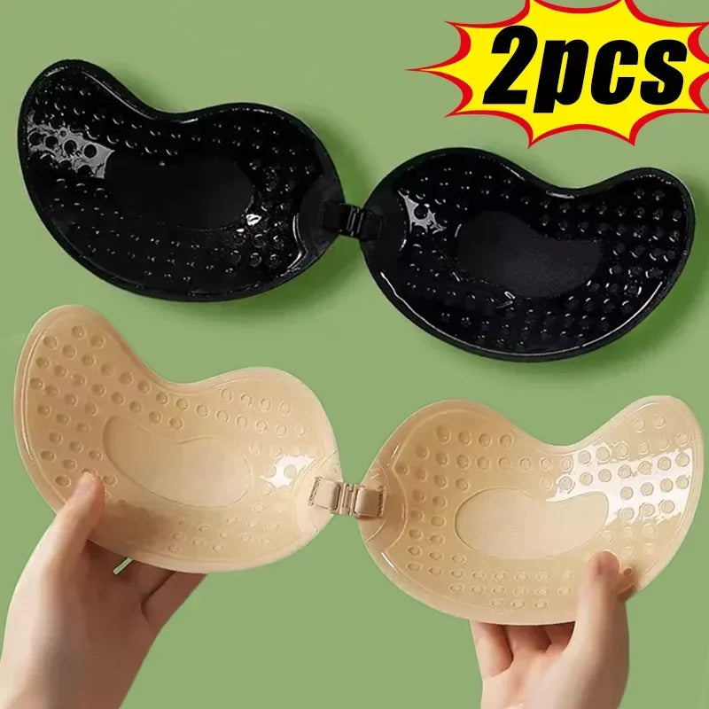 Invisible push-up strapless bra