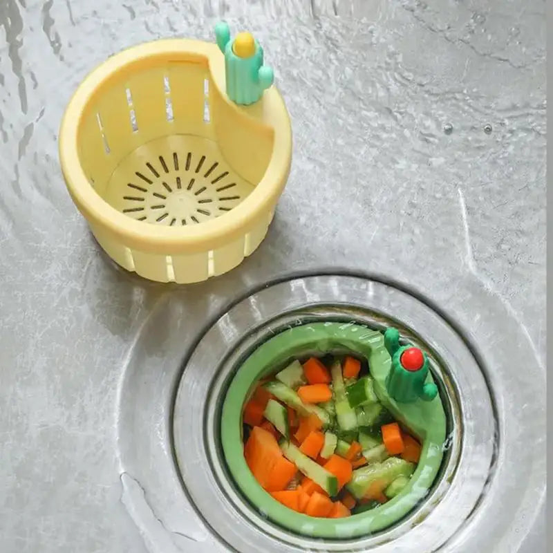 Cute cactus kitchen sink drain filter