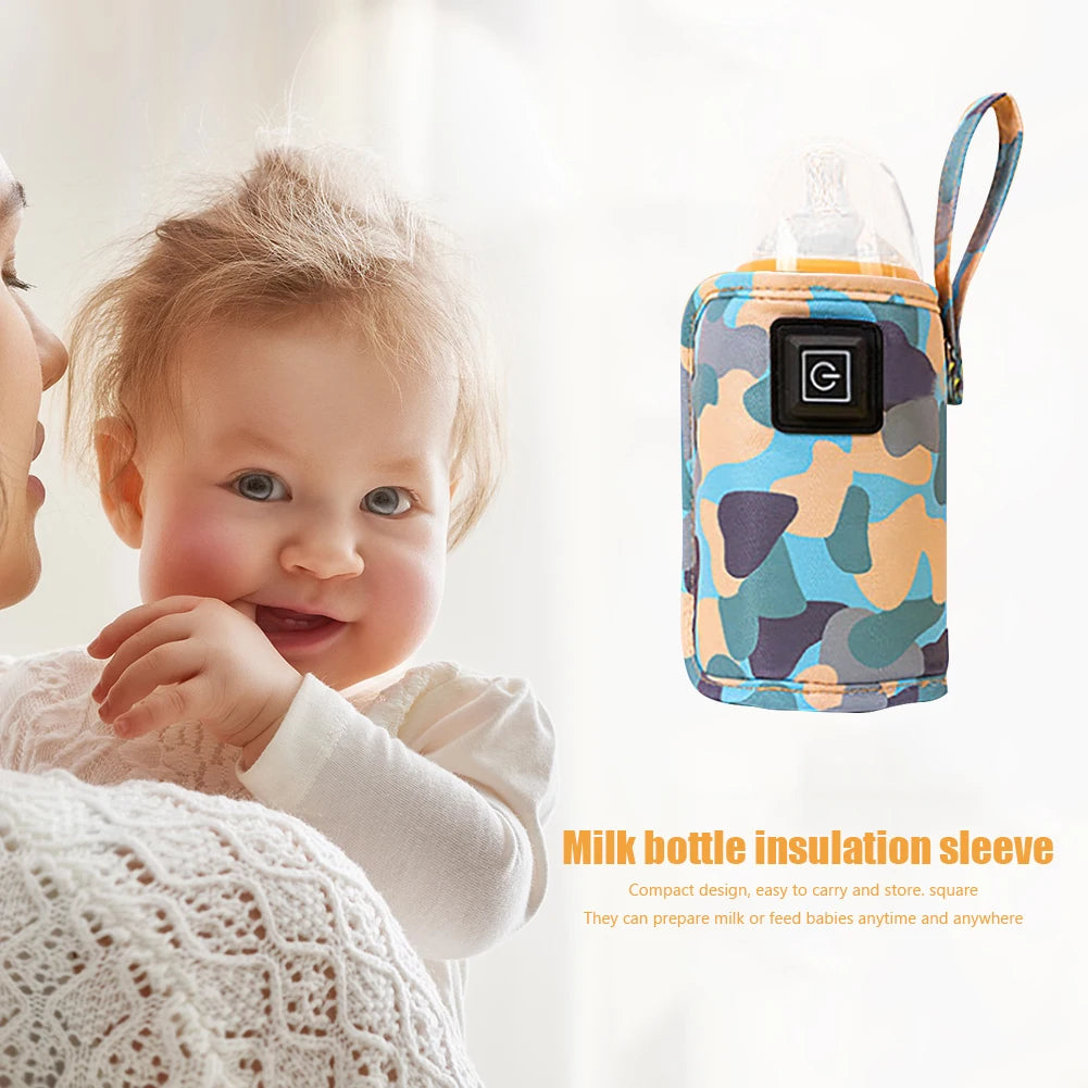 USB Baby Nursing Bottle Heater Safe Milk Bottle Insulation Sleeve Portable Multipurpose On The Go Outdoor Winter for Home Travel