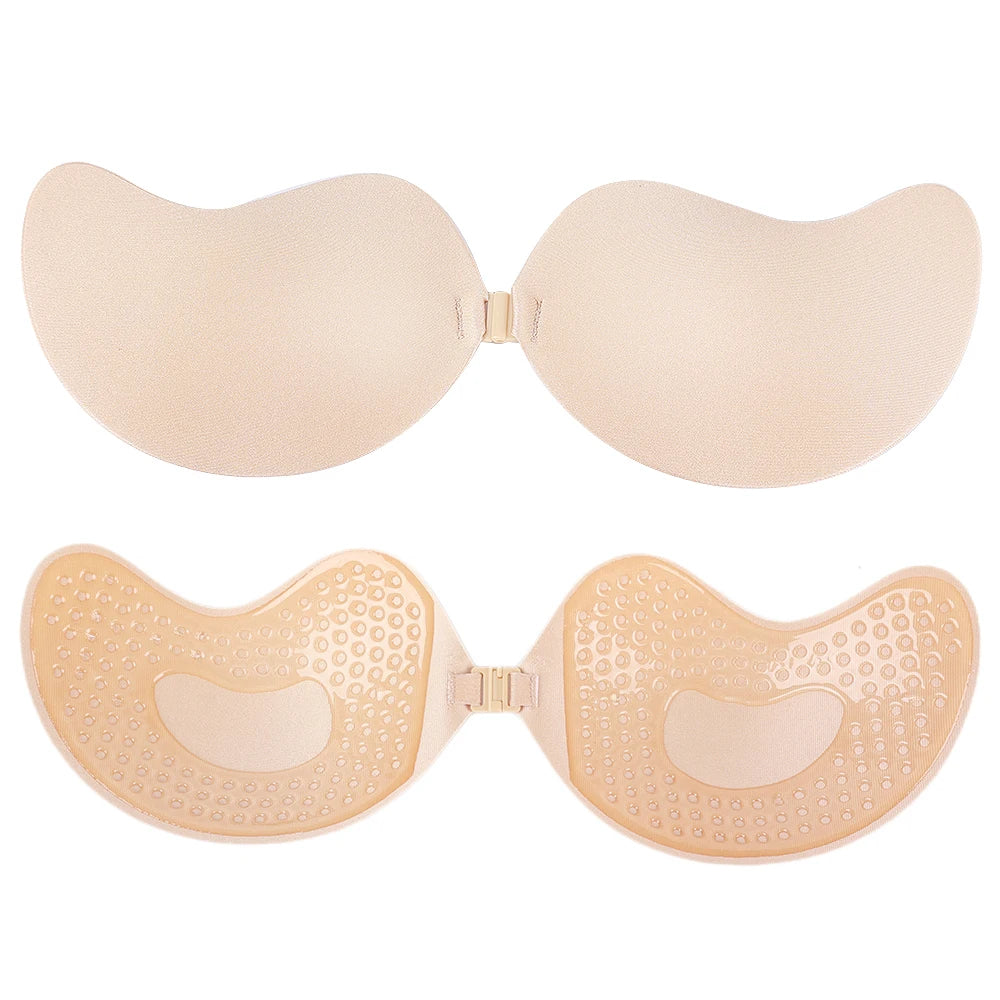 Invisible push-up strapless bra