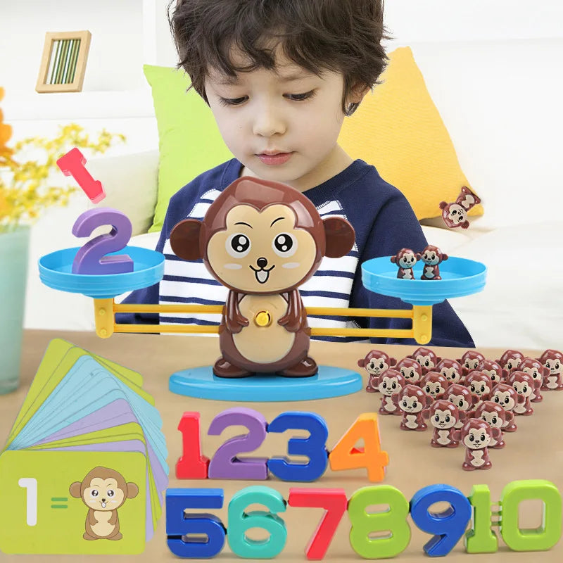 Monkey Balance Math Toy Montessori Learning Scales