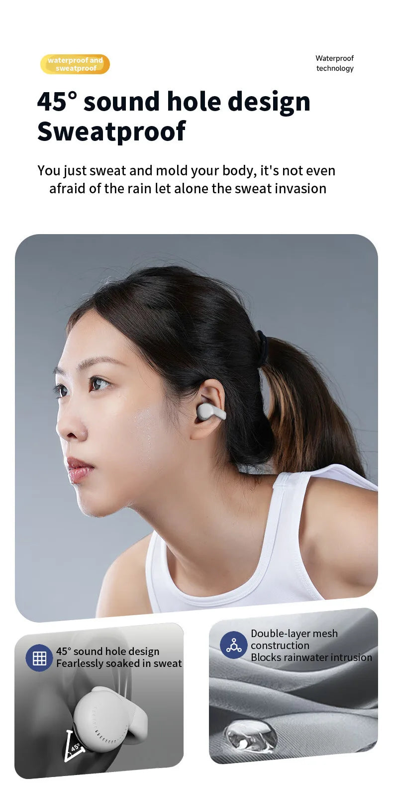 Xiaomi Mijia Original OWS Clip-on Wireless Earphones Bluetooth Headphones