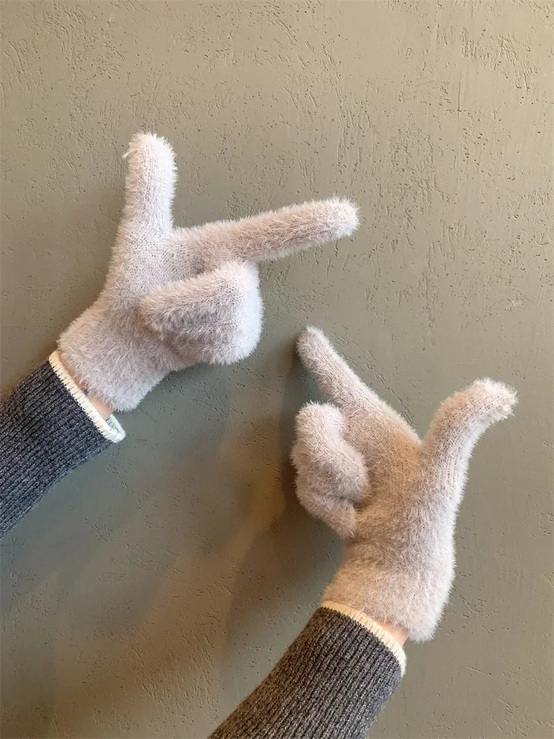 Plush Warm Frost-resistant Gloves