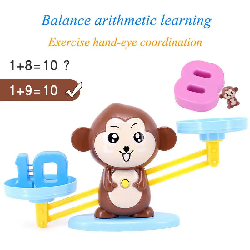 Monkey Balance Math Toy Montessori Learning Scales