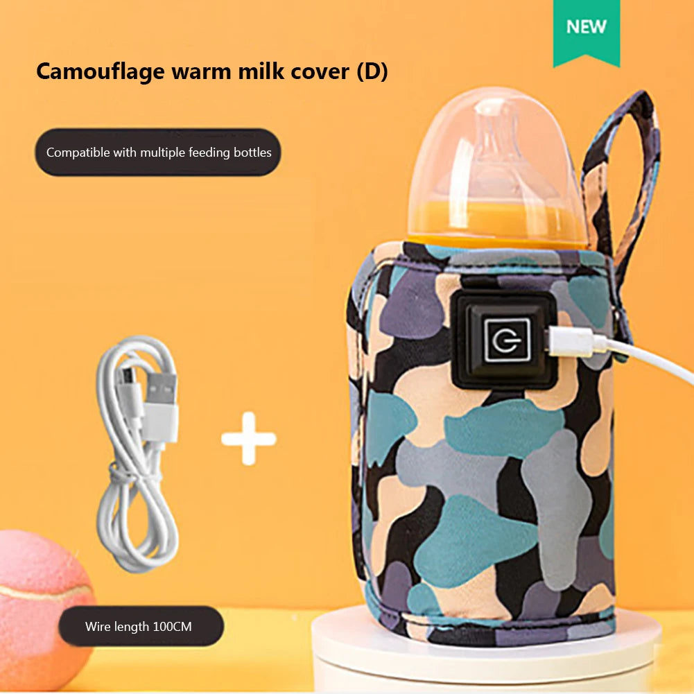 USB Baby Nursing Bottle Heater Safe Milk Bottle Insulation Sleeve Portable Multipurpose On The Go Outdoor Winter for Home Travel