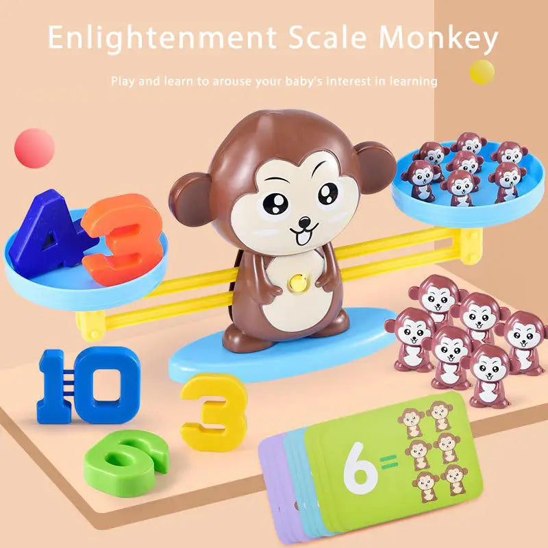 Monkey Balance Math Toy Montessori Learning Scales