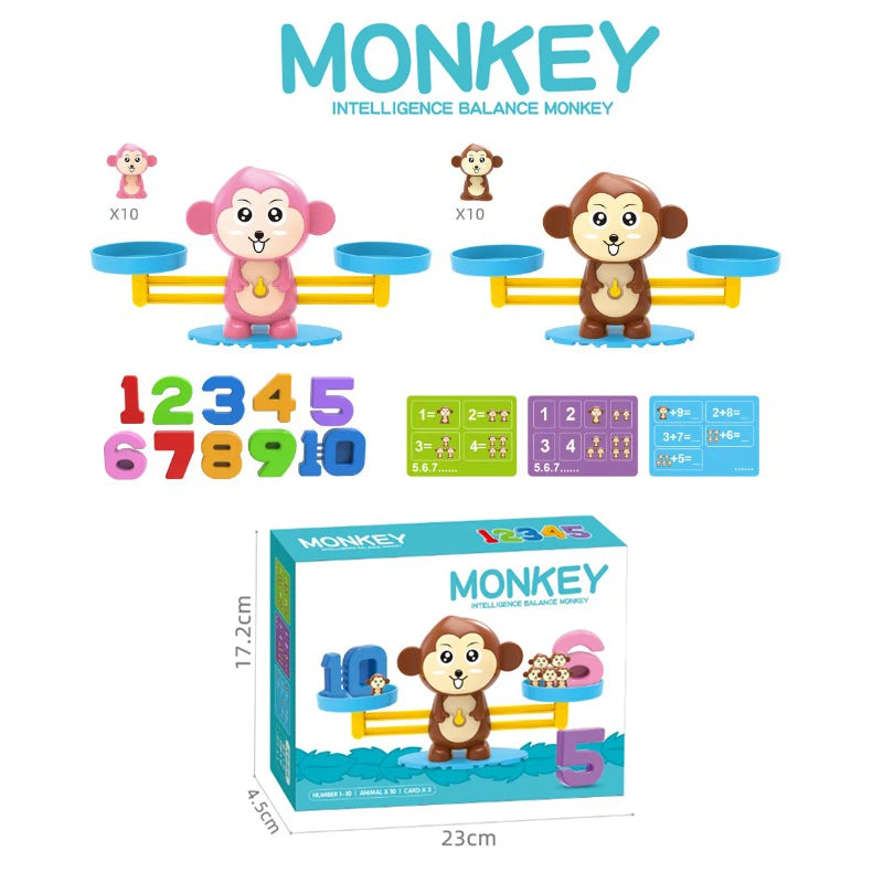 Monkey Balance Math Toy Montessori Learning Scales