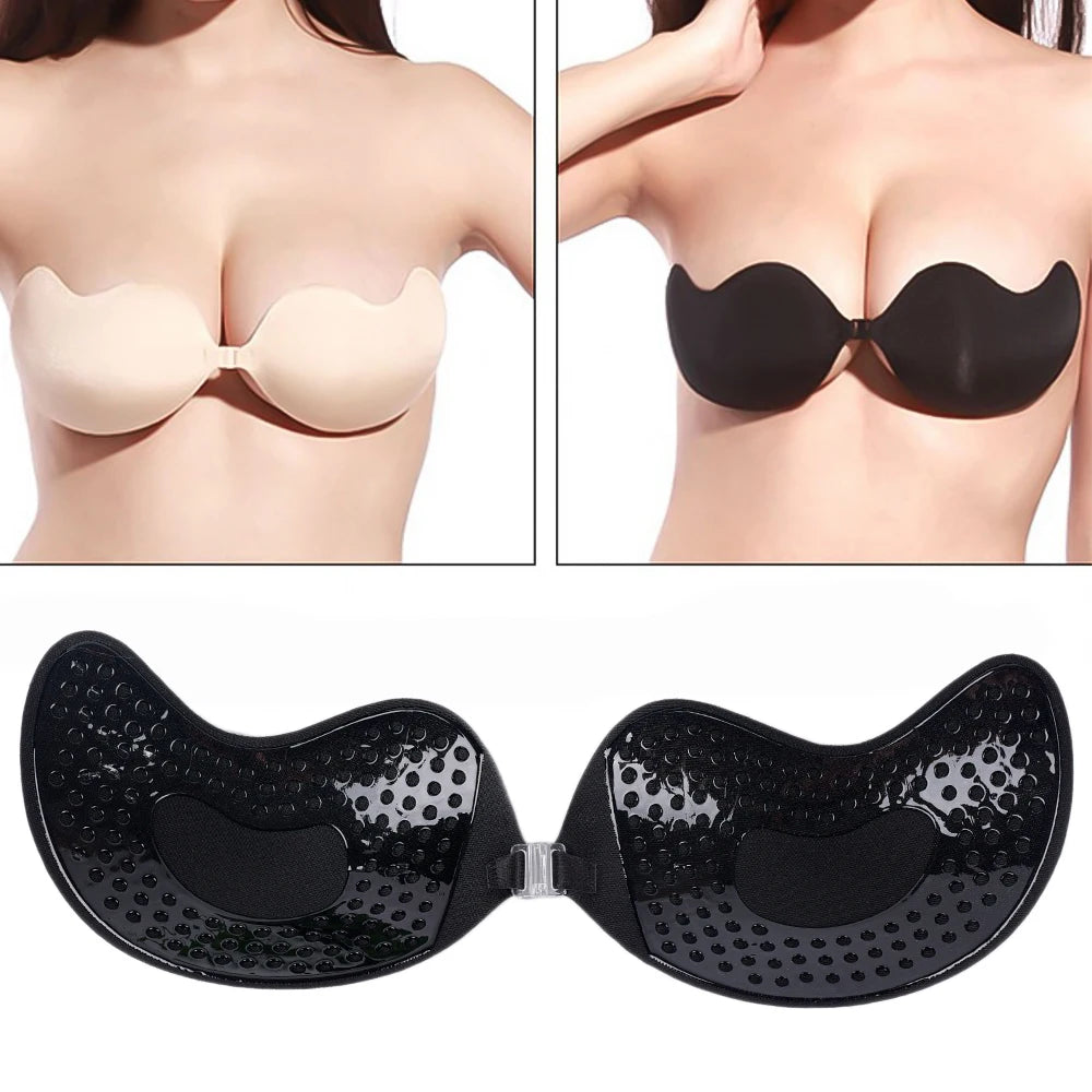 Invisible push-up strapless bra