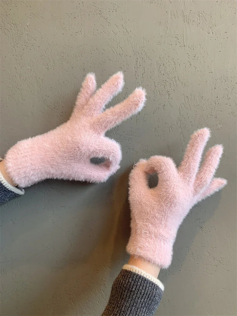 Plush Warm Frost-resistant Gloves