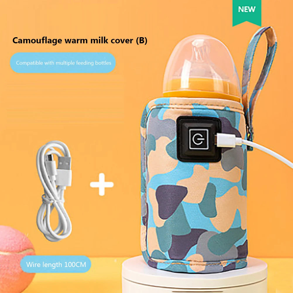 USB Baby Nursing Bottle Heater Safe Milk Bottle Insulation Sleeve Portable Multipurpose On The Go Outdoor Winter for Home Travel