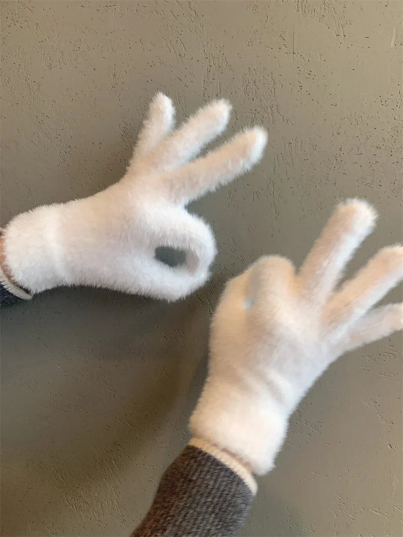 Plush Warm Frost-resistant Gloves