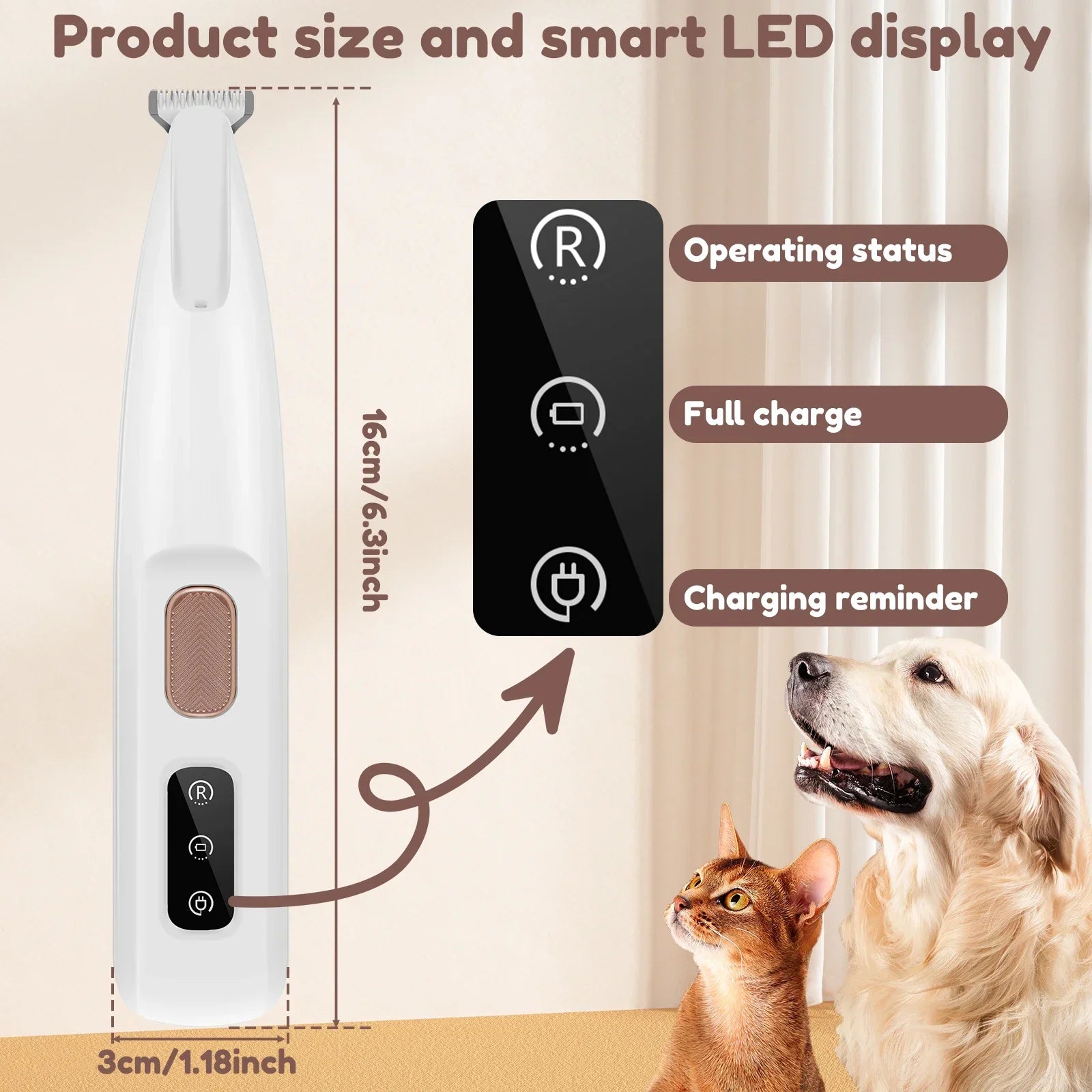 New dog paw trimmer with LED light