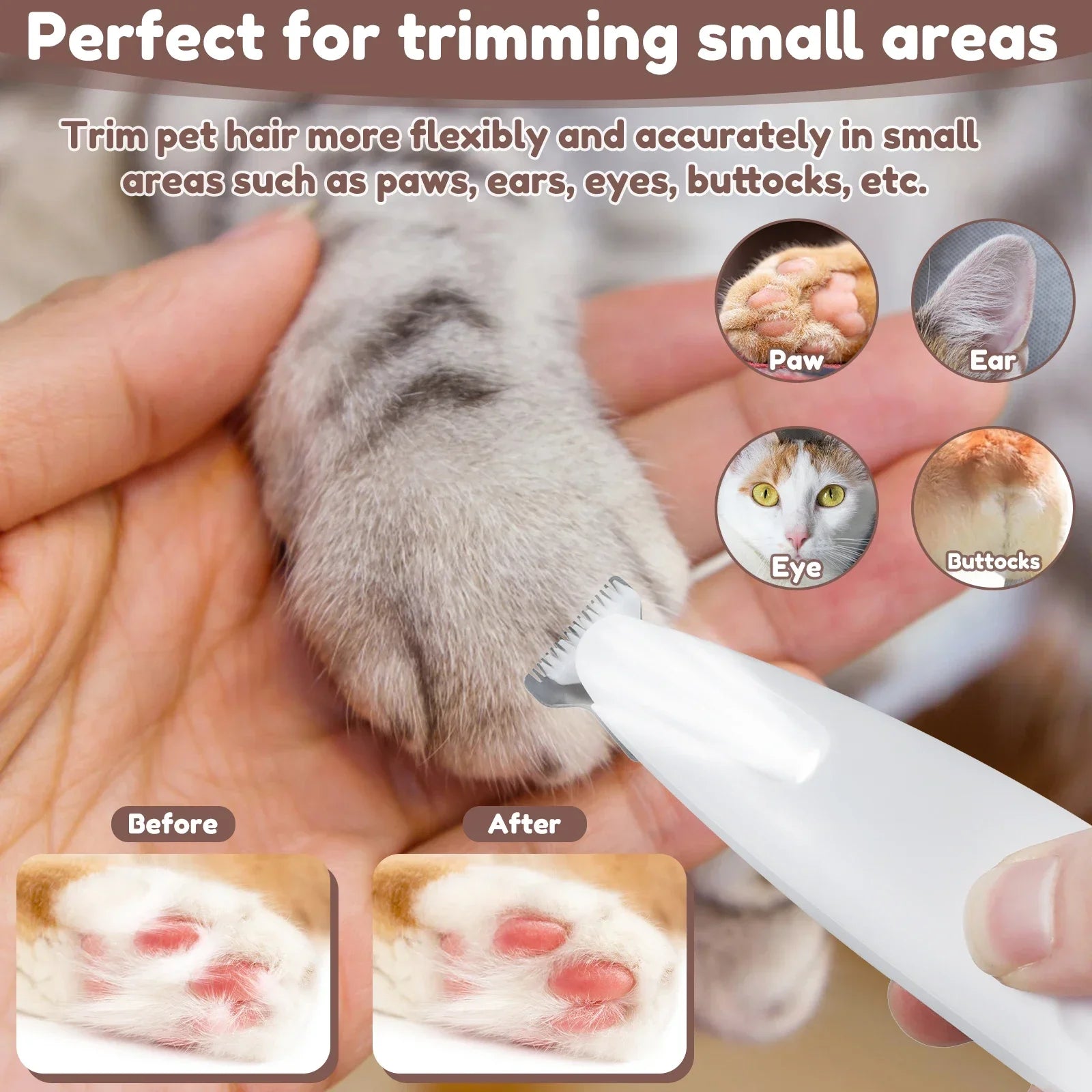 New dog paw trimmer with LED light