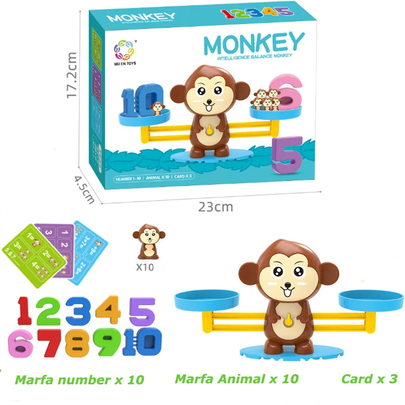 Monkey Balance Math Toy Montessori Learning Scales