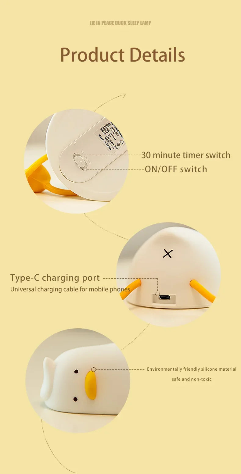 Lying Flat Duck Sleep Lamp