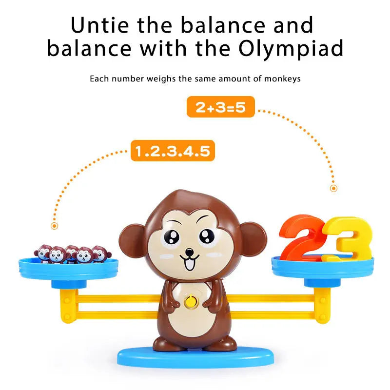 Monkey Balance Math Toy Montessori Learning Scales