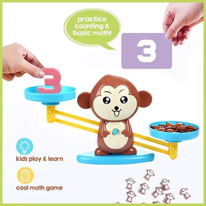 Monkey Balance Math Toy Montessori Learning Scales