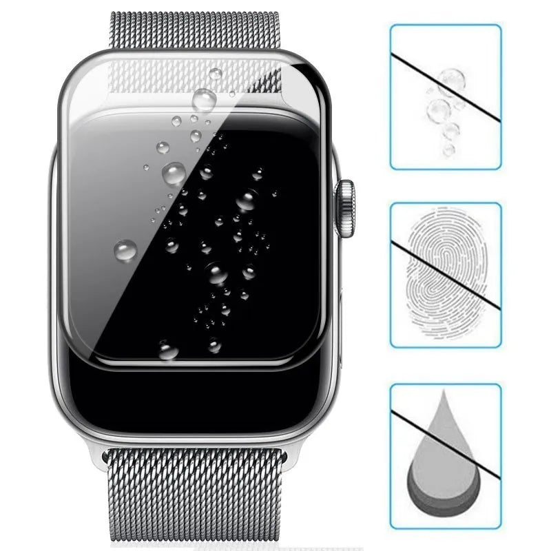 Screen Protector Film for Apple Watch Series 9-8-7-6 5 4 Se ultra-2 49mm 41mm 45mm 40mm 44mm 3D (Not Tempered Glass)