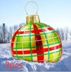 Christmas PVC Ball 24in Inflatable Decoration Ball Giant Large PVC Balls Garden Decorations