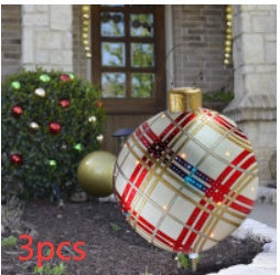 Christmas PVC Ball 24in Inflatable Decoration Ball Giant Large PVC Balls Garden Decorations