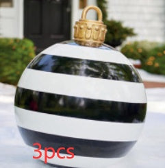 Christmas PVC Ball 24in Inflatable Decoration Ball Giant Large PVC Balls Garden Decorations